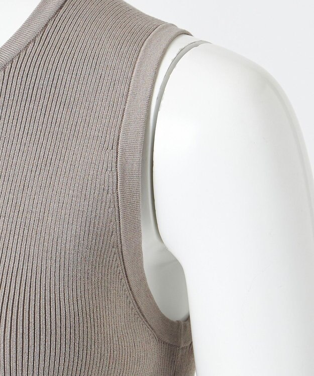 23区 L 【エステータ】コットンシルク ノースリーブニット グレー系