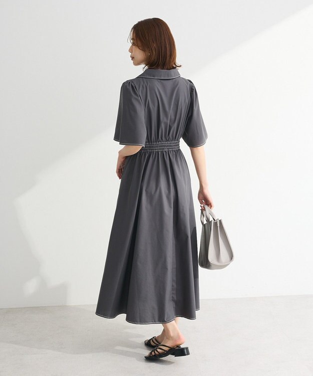 Green Parks ・ＥＬＥＮＣＡＲＥ　ＤＵＥ　スキッパーワンピース Charcoal Gray