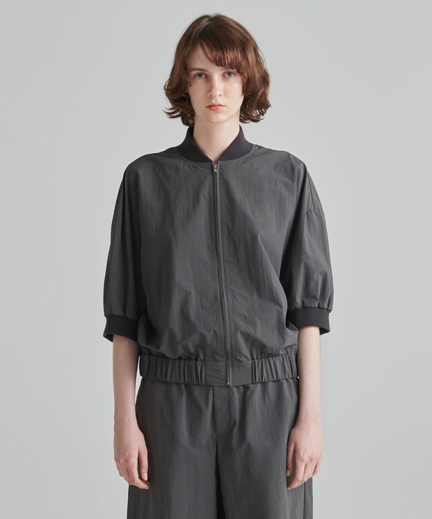 NAVE 【ReNAVE　撥水機能・UVカット・透湿・接触冷感・洗える】ナイロンタスランブルゾン グレー系