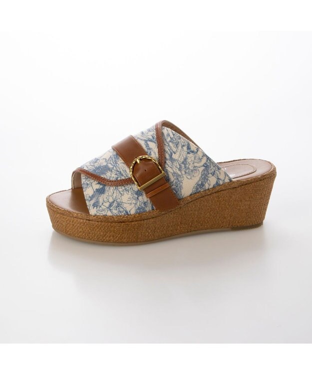 ing <ing>バックルデザインミュールサンダル アイボリーキジ