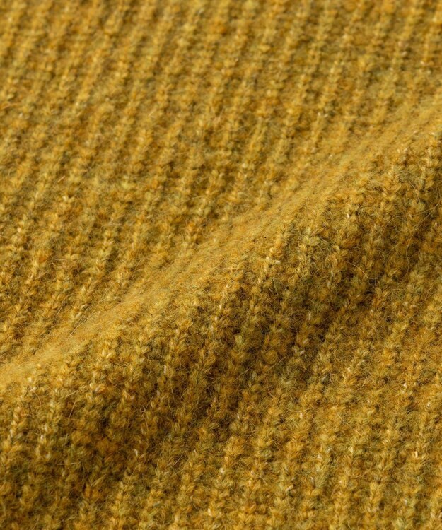 UNFILO MENS ヘアリー クルーネックニット イエロー