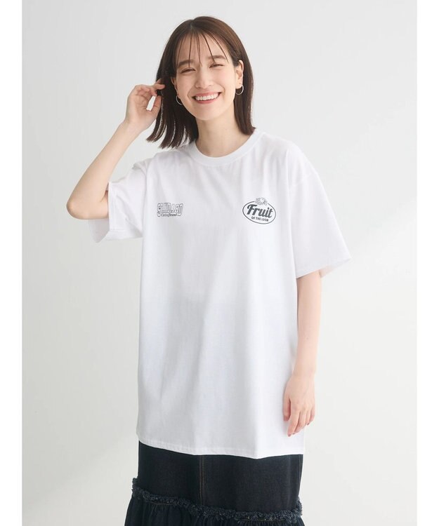 Green Parks ■　ＦＲＵＩＴ　ＯＦ　ＴＨＥ　ＬＯＯＭ　２ロゴｐｔＴＥＥ Off White