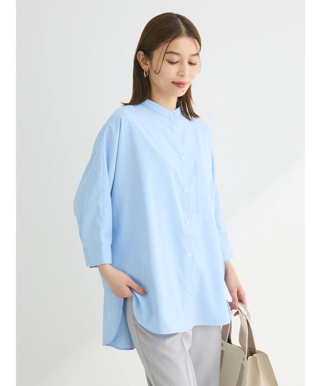 Green Parks いろいろ機能　ドルマンシャツ Sax