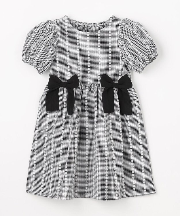 ANY KIDS 【洗濯機可能】サッカー ストライプワンピース ブラック