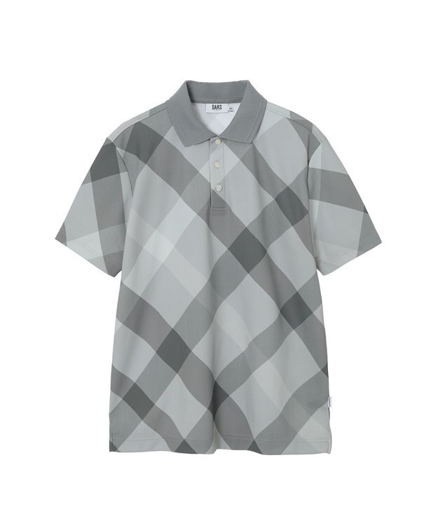 DAKS メガチェック カノコポロシャツ グレー