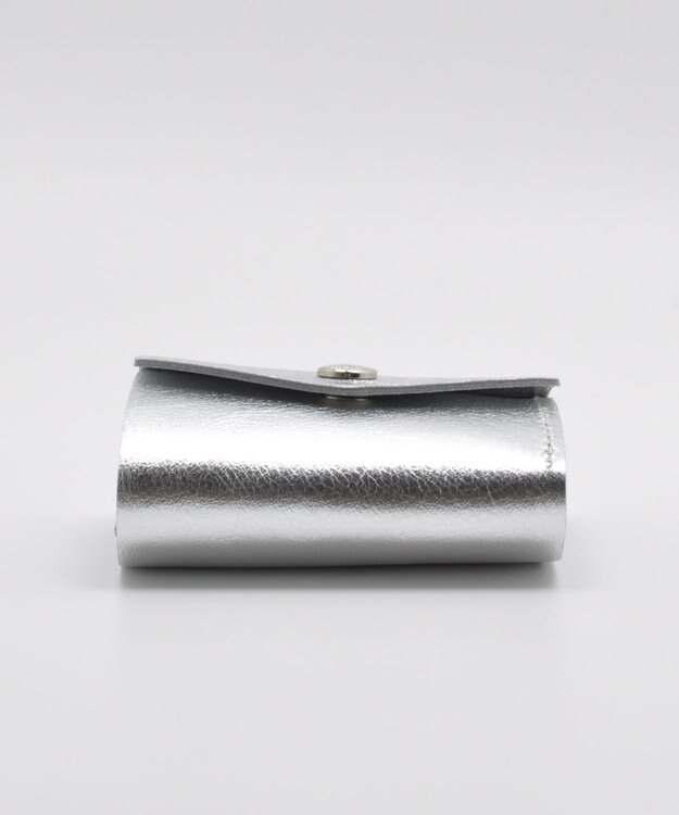 blancle メタリックレザー 三つ折りウォレット SILVER