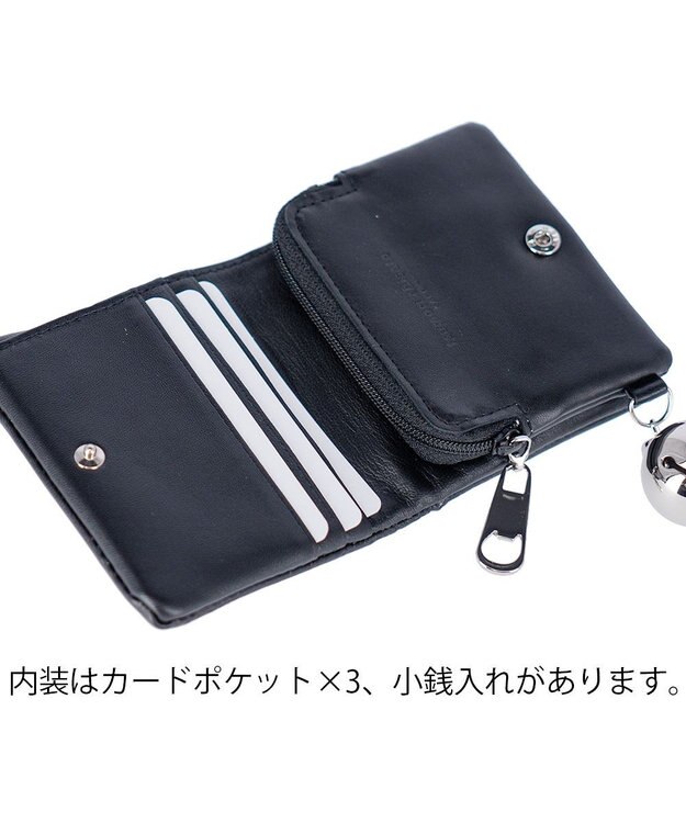 tsumori chisato CARRY キラネコ　ミニ財布　2つ折り財布 ブラック