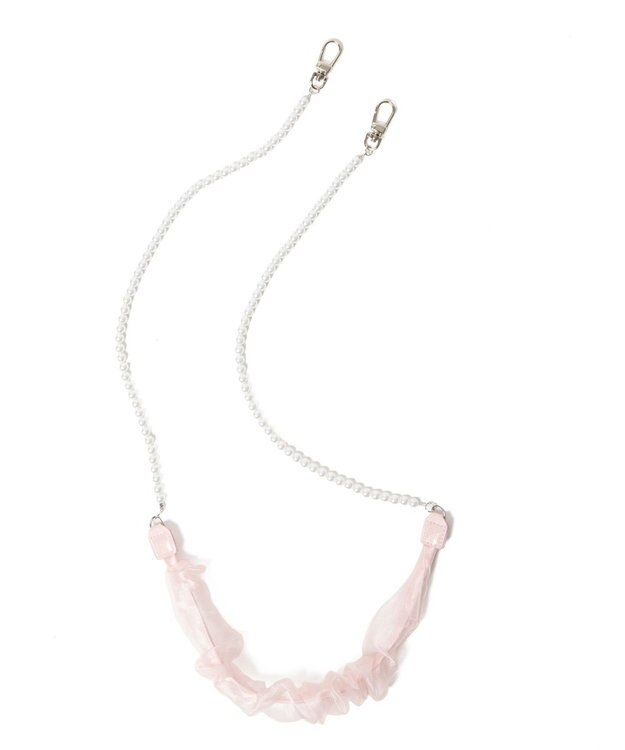 WEGO くしゅくしゅビーズストラップ ピンク