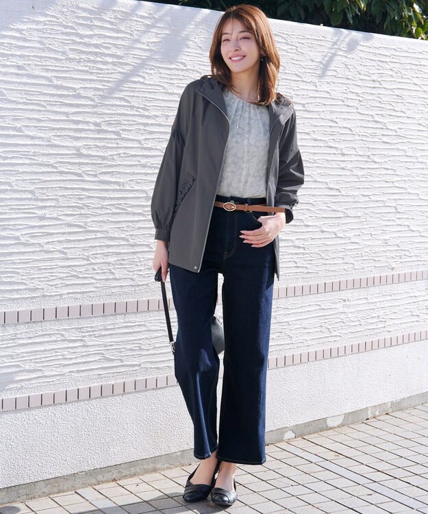 Tiaclasse ボリュームスリーブマウンテンフーディー チャコールグレー