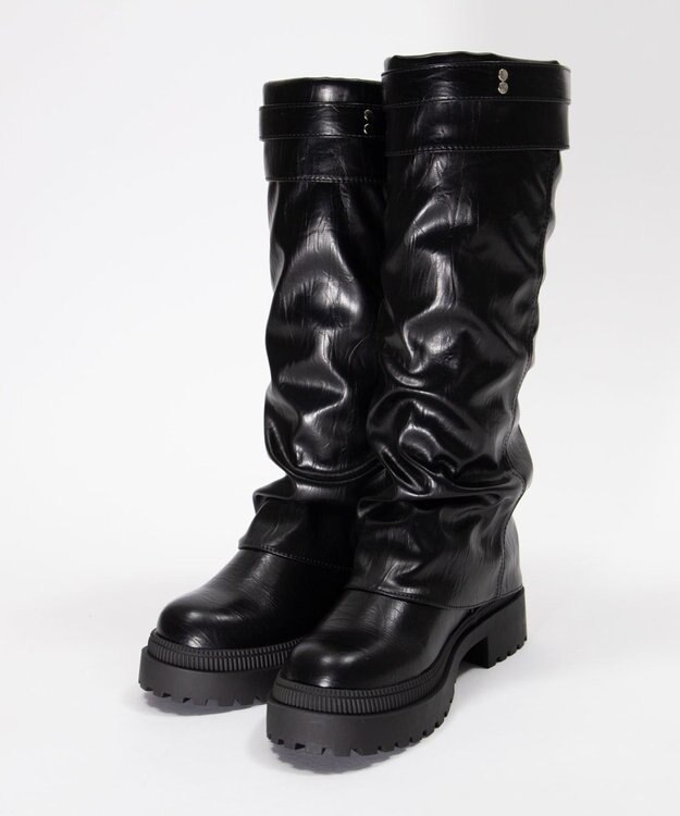 WEGO ベルトカバーロングブーツ ブラック