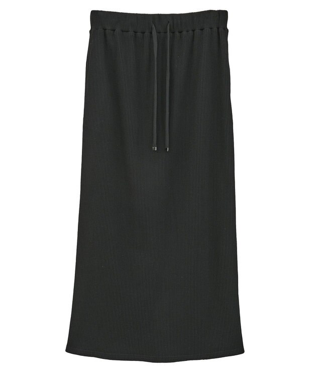 Green Parks 楽ちんＩラインリブスカート Black