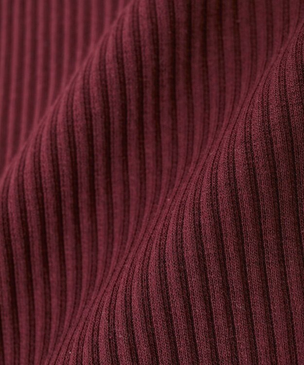 Green Parks 楽ちんＩラインリブスカート Bordeaux