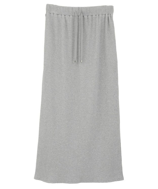 Green Parks 楽ちんＩラインリブスカート Gray Mixture