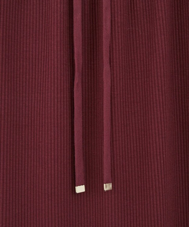 Green Parks 楽ちんＩラインリブスカート Bordeaux