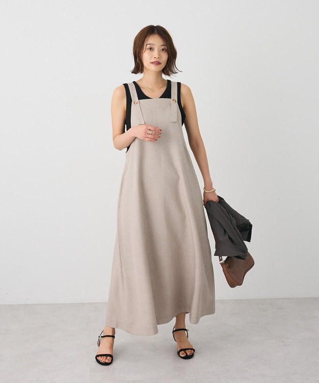 CRAFT STANDARD BOUTIQUE リネンライクフレアジャンパースカート