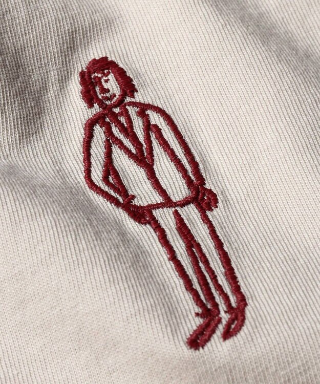 Paul Smith ハンドドローイング刺繍 半袖Tシャツ アイボリー