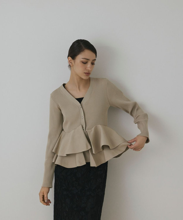 ペプラムニットカーディガン / GRACE CONTINENTAL