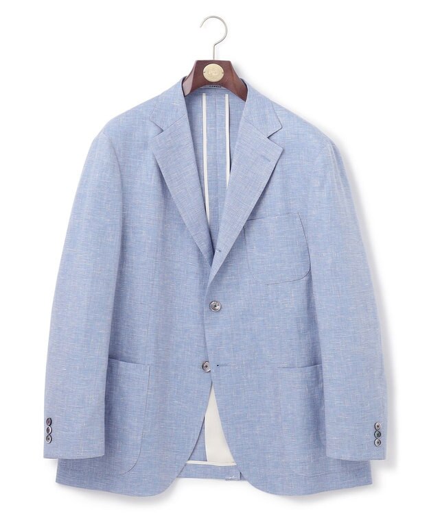 J.PRESS MEN 【KING SIZE】リネンブリーザブルメッシュ ジャケット サックスブルー系