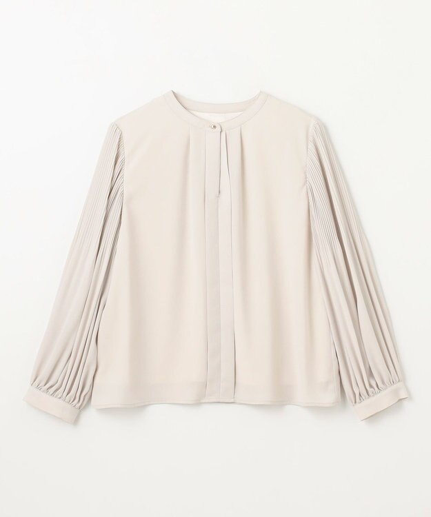 ANY 【洗濯機可/2WAY】プリーツスリーブブラウス ベージュ
