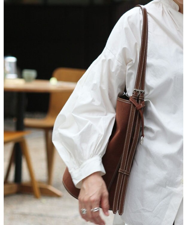 MORROW by thank 【A4サイズ収納可/軽量】VIVIAN ONE SHOULDER ASスエード　ブラウン