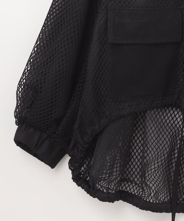 GRACE CONTINENTAL メッシュコンビフーディー ブラック