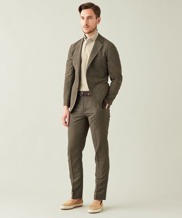 GOTAIRIKU 【AIRY MOVE / セットアップ対応】テクノ カラミ ストレッチ セットアップジャケット ダークブラウン系8