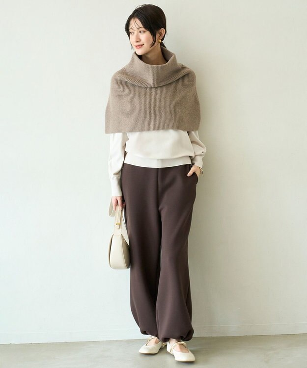 UNFILO マイビューティニット 2WAYカーディガン グレージュ