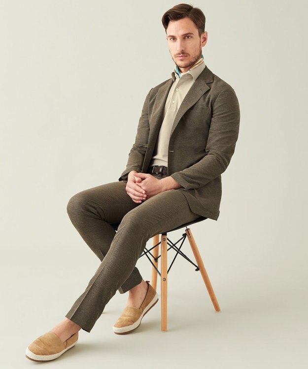 GOTAIRIKU 【AIRY MOVE / セットアップ対応】テクノ カラミ ストレッチ セットアップジャケット ダークブラウン系8