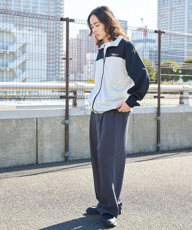WEGO 【ユニセックス着用ITEM】バイカラートラックジャケット ブラック