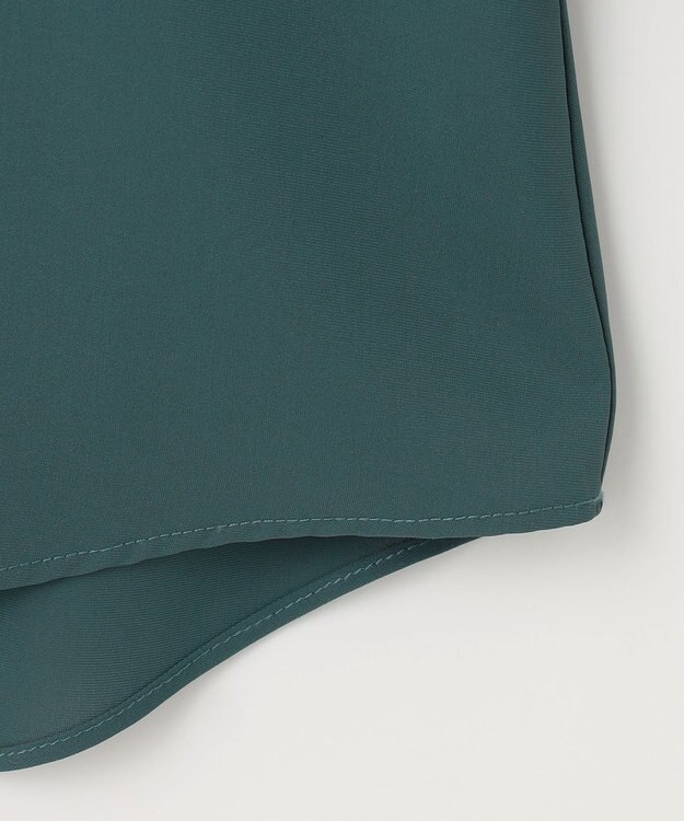 ANY SIS L 【洗える】スクエアラッフルカラー ブラウス ディープグリーン