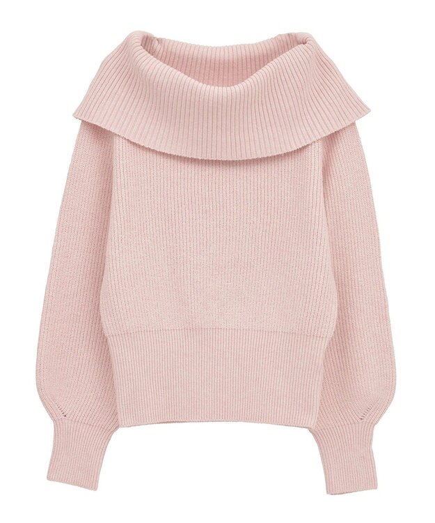 Green Parks オフショルダーニット Pink