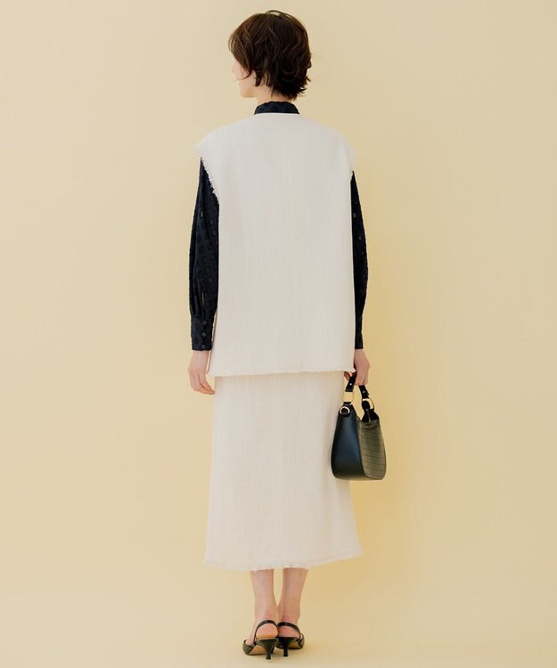 自由区 【セット可】ラミーブッチャー ショートジレ アイボリー系