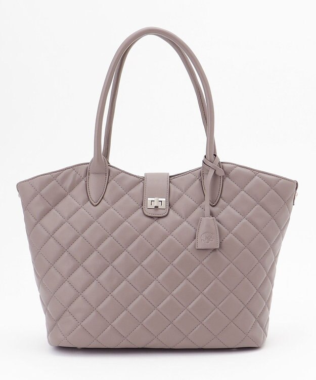 J.PRESS LADIES 【A4サイズ収納可】キルティング トートバッグ ベージュ系