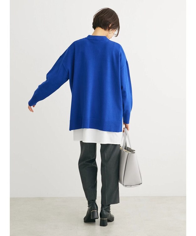 Green Parks もちやわ　モックネックプルオーバー Blue