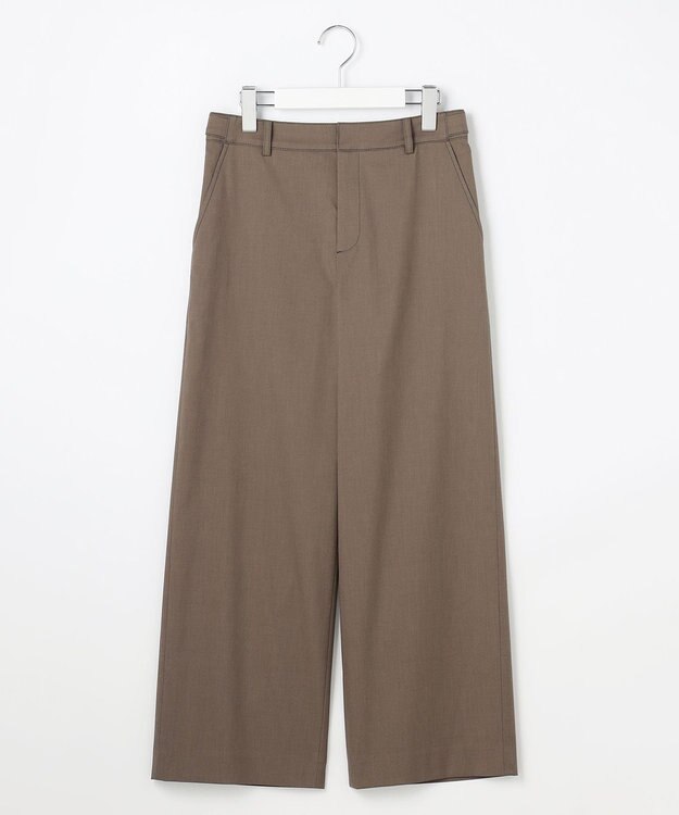 J.PRESS LADIES 【セットアップ対応・洗える・撥水】コットンFITTY ストレート パンツ ダークブラウン系