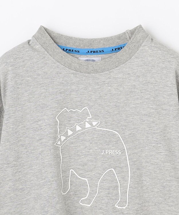 J.PRESS KIDS 【100-130cm】バックブル ラインプリント カットソー ライトグレー系