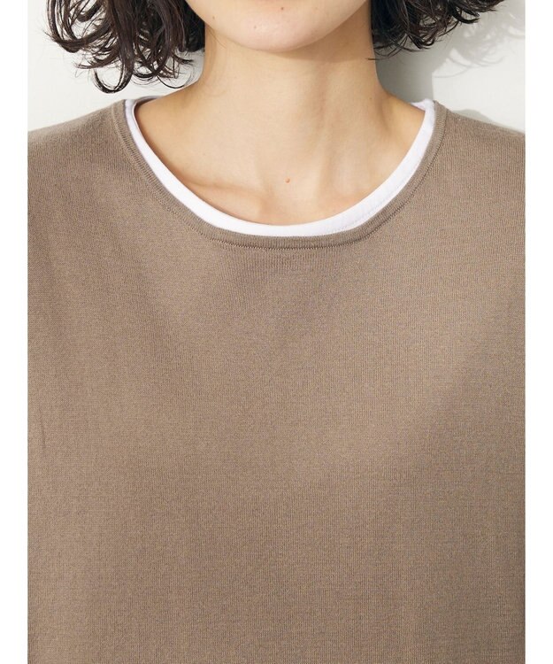 CRAFT STANDARD BOUTIQUE ＳＥＴ　カットプルオーバー＋ニットベスト Mocha