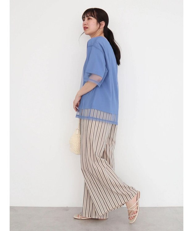 Green Parks BEST PRICE チュールレイヤードプルオーバー Blue