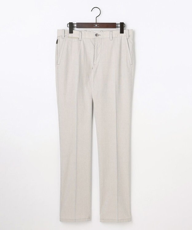 JOSEPH ABBOUD 【キングサイズ・ウエストも伸びる!オーガニックコットン使用】ムリネサマー パンツ アイボリー系