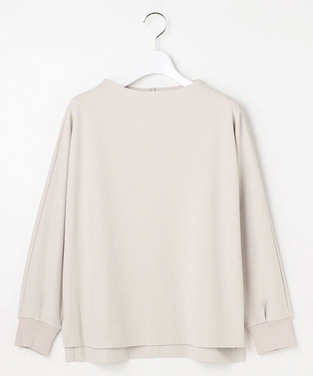 J.PRESS LADIES ジョーゼットダンボール ボトルネック カットソー グレージュ系