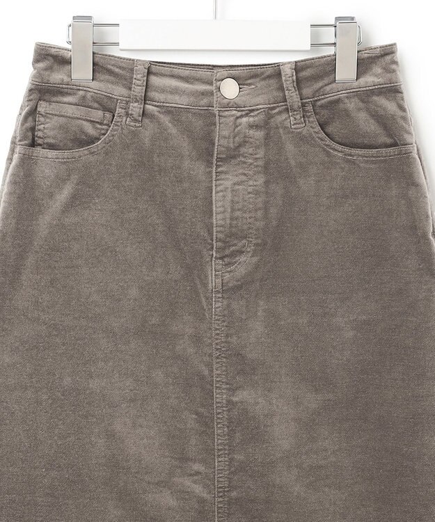 23区 【洗える】23区DENIM ベルベットストレッチ Aライン スカート トープ