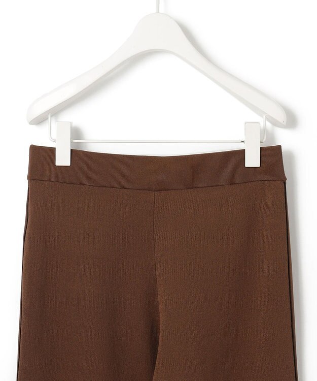 ICB 【洗える】シンセティックダブルフェイス  ニットトラックパンツ コーヒー系