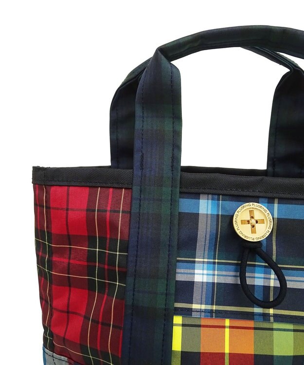 +RING 【ランチバッグ】傘生地を使用した撥水ミニトートバッグ XS CHK SR433 マルチカラー