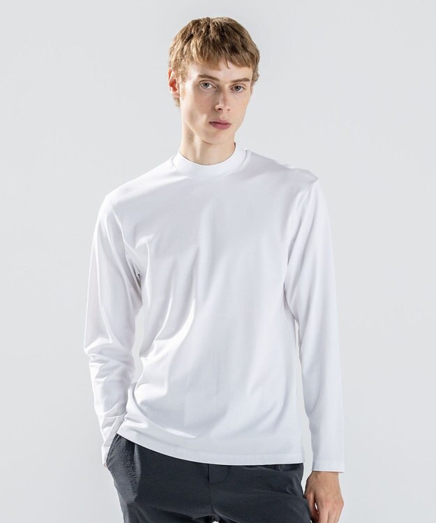 JOSEPH HOMME ハイゲージベアスムース　モックネック長袖Ｔシャツ ホワイト系