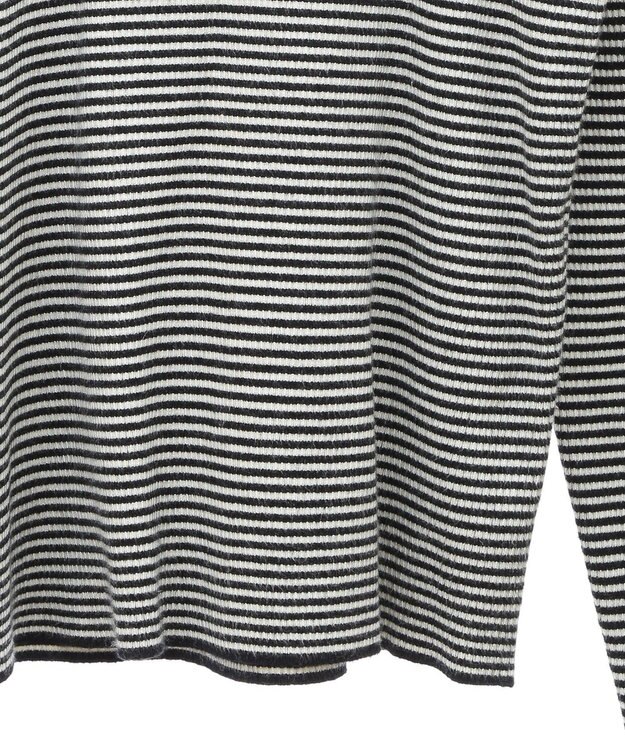 AMERICAN HOLIC バイパチクルーネックリブニットプルオーバー Border