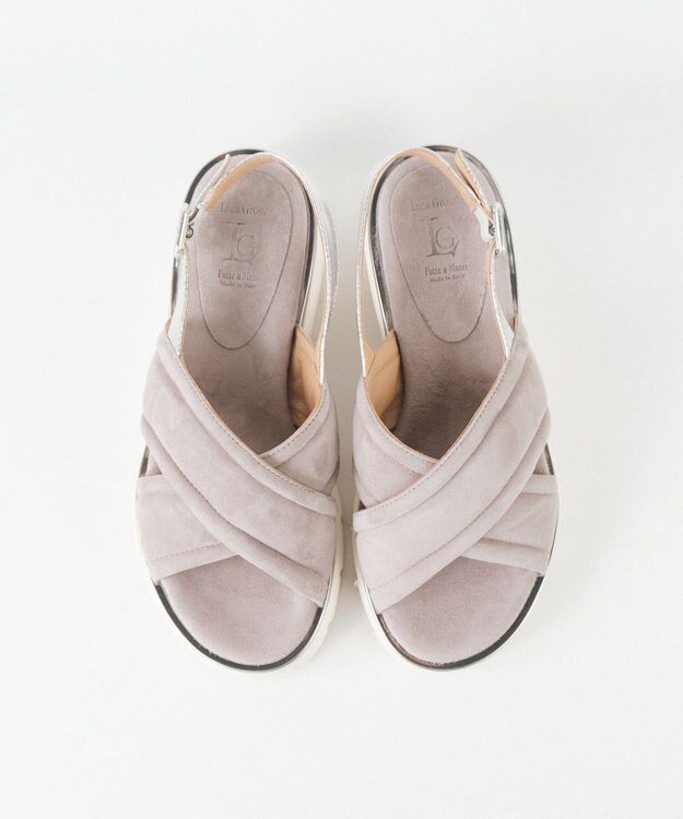 BONTRE 【LucaGrossi/ルカグロッシ】クロスストラップ厚底サンダル/H274S-USO グレー