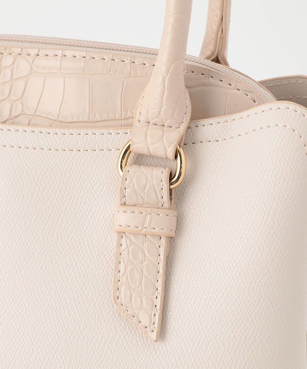 ANY SIS 【美人百花7月号掲載】レディノーブルスクエアブガッティ バッグ アイボリー