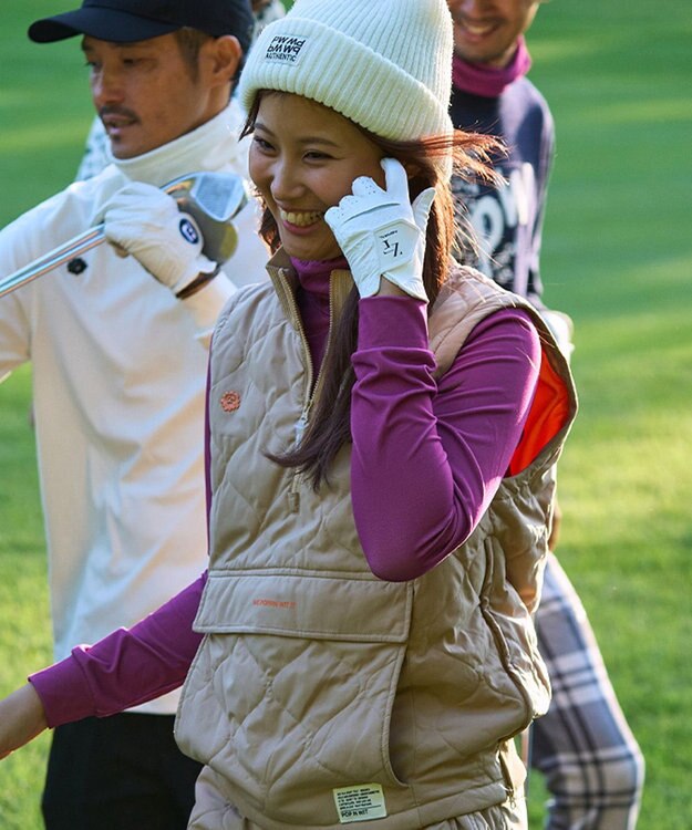 PW CIRCULUS 【ベストにもなる！袖2WAY】【WOMEN】ひょうたんキルティング中綿ブルゾン ベージュ系