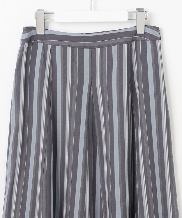 J.PRESS LADIES L 【洗える】ランダムストライプ スカート ネイビーストライプ系