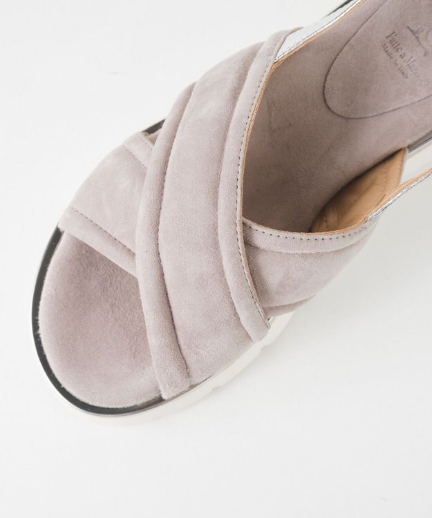 BONTRE 【LucaGrossi/ルカグロッシ】クロスストラップ厚底サンダル/H274S-USO グレー